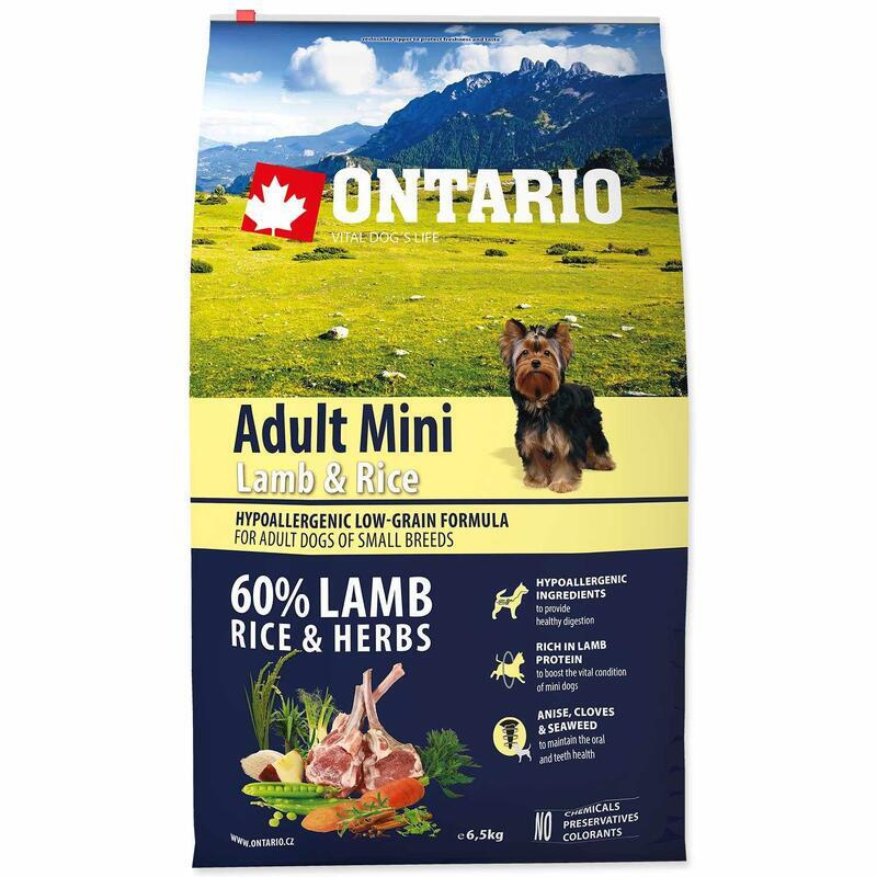ONTARIO Adult Mini Lamb & Rice 0,75 kg