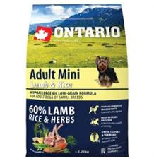 ONTARIO Adult Mini Lamb & Rice 2,25 kg