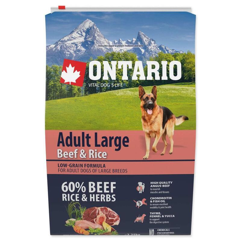 ONTARIO Adult Large Beef & Rice 2,25kg