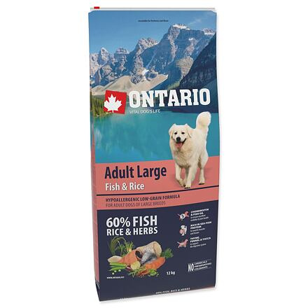 ONTARIO Adult Large Fish & Rice 12 kg + 2,25kg ZDARMA