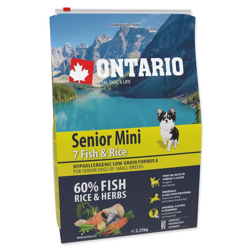 ONTARIO Senior Mini Fish & Rice 2,25 kg