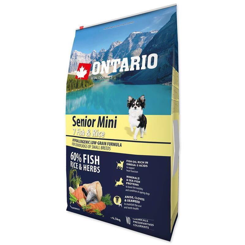 ONTARIO Senior Mini Fish & Rice 6.5 kg