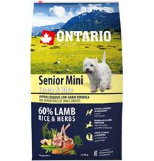 ONTARIO Senior Mini Lamb & Rice  0,75 kg