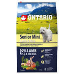 ONTARIO Senior Mini Lamb & Rice  6,5 kg+4ks 200g konzervy ZDARMA