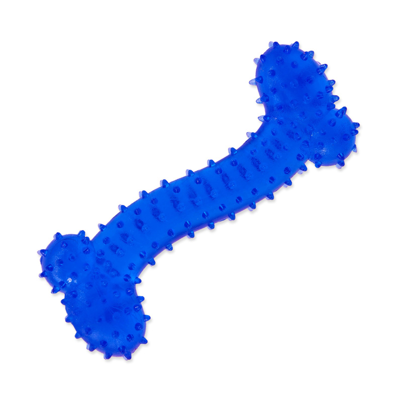 Hračka DOG FANTASY kost gumová modrá 11 cm 1ks