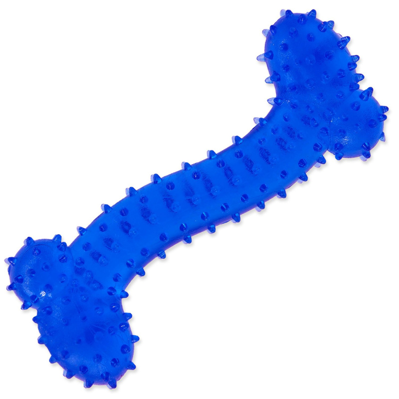 Hračka DOG FANTASY kost gumová modrá 11 cm 1ks