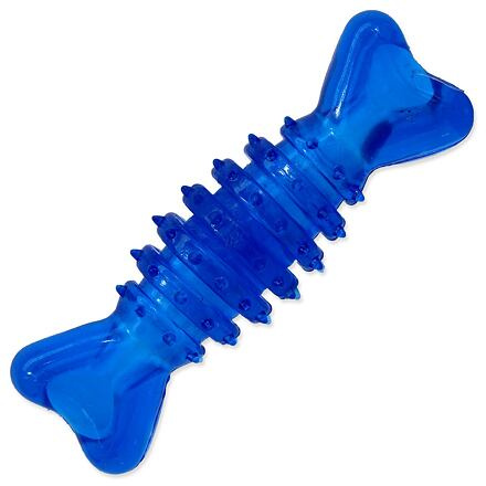 Hračka DOG FANTASY kost gumová s bodlinkami 12 cm Modrá