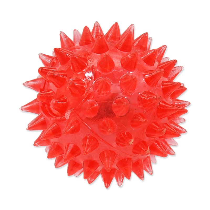 Hračka DOG FANTASY míček s LED Červený 5 cm