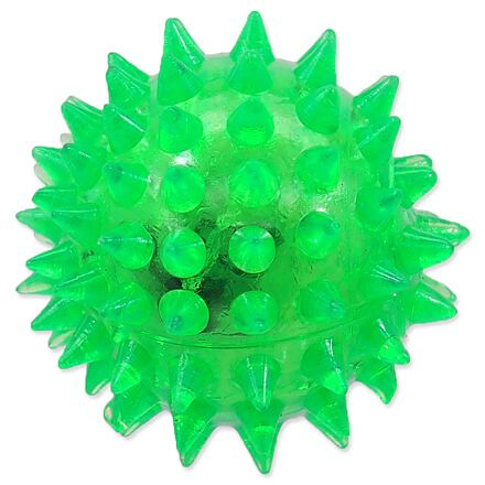 Hračka DOG FANTASY míček s LED Zelený 5 cm