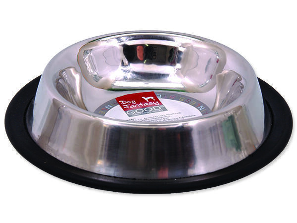Miska DOG FANTASY nerezová s gumou 15,5 cm 190 ml