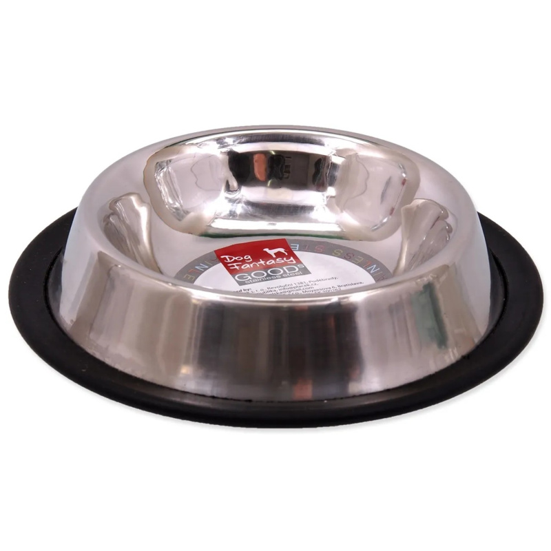 Miska DOG FANTASY nerezová s gumou 15,5 cm 190 ml