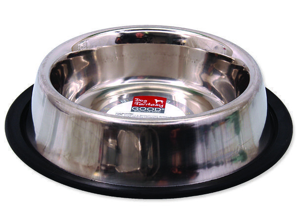 Miska DOG FANTASY nerezová s gumou 21 cm 490 ml