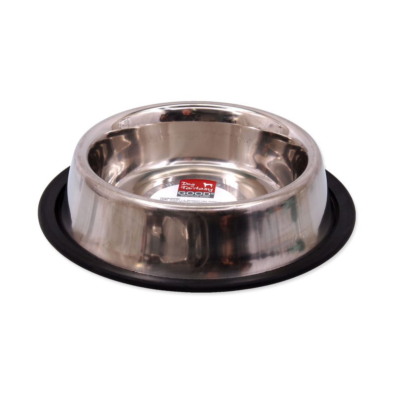 Miska DOG FANTASY nerezová s gumou 21 cm 490 ml