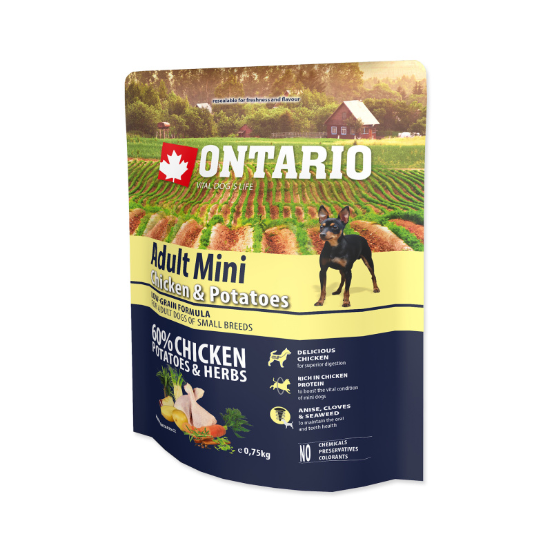 ONTARIO Adult Mini Chicken & Potatoes & Herbs  0,75kg
