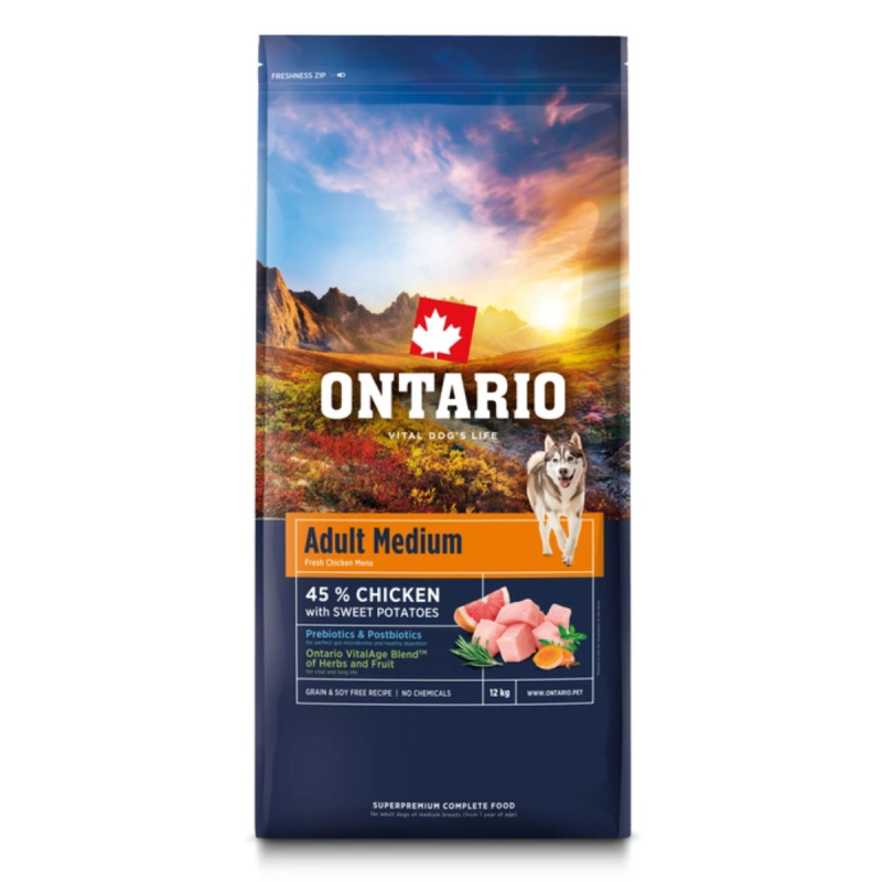 ONTARIO Adult Medium Chicken & Potatoes & Herbs  2,25kg