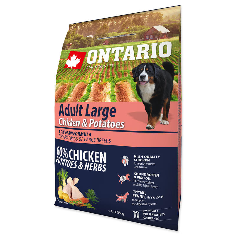 ONTARIO Adult Large Chicken & Potatoes & Herbs  2,25 kg