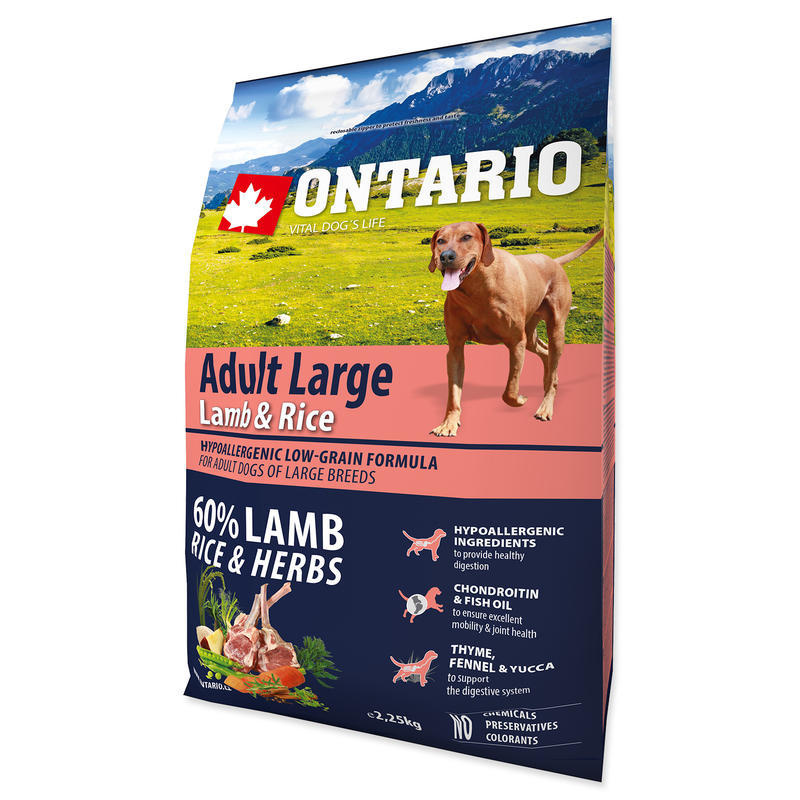 ONTARIO Adult Large Lamb & Rice & Turkey 2,25 kg