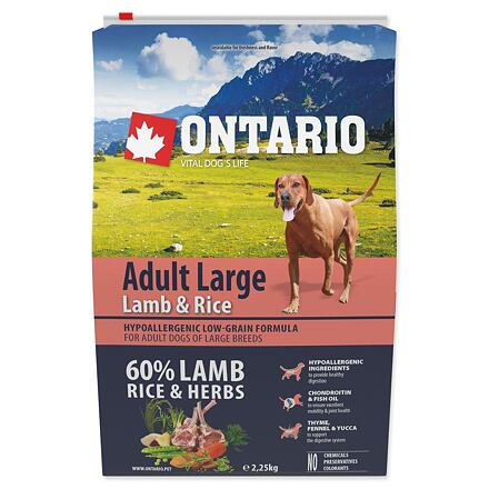 ONTARIO Adult Large Lamb & Rice & Turkey 2,25 kg