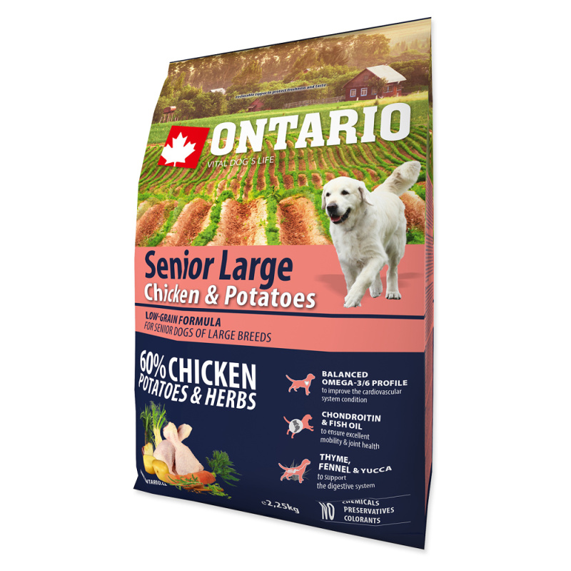 ONTARIO Senior Large Chicken & Potatoes & Herbs 2,25 kg