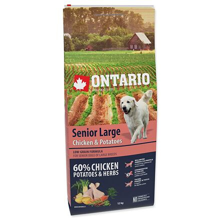 ONTARIO Senior Large Chicken & Potatoes & Herbs 12 kg + 2,25kg ZDARMA
