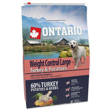 ONTARIO Dog Large Weight Control Turkey & Potatoes & Herbs 2.25 kg