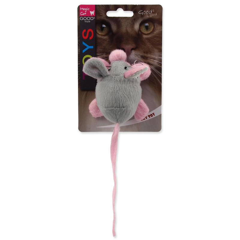 Hračka MC myška chrastící s catnip mix 22,5 cm