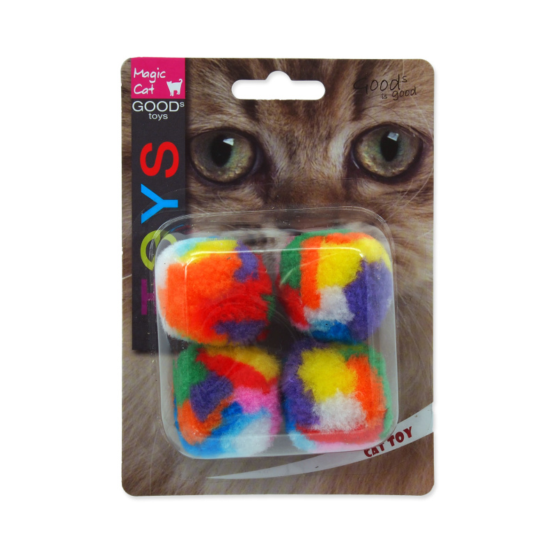 Hračka MAGIC CAT míček plyšový 3,75 cm 4 ks