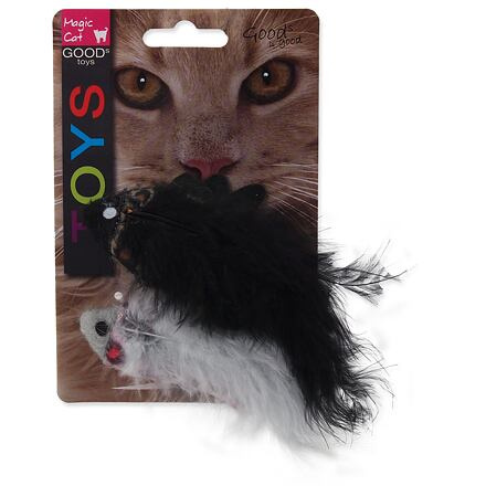 Hračka MAGIC CAT rybka se vzorem a catnipem chrastící mix 2 ks - 11cm