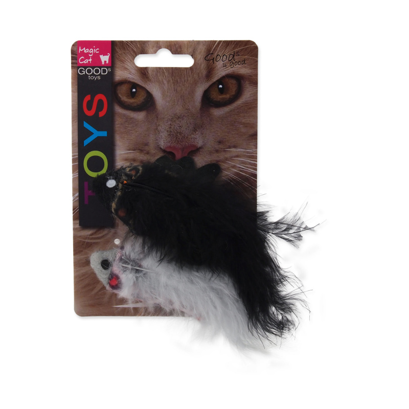 Hračka MAGIC CAT rybka se vzorem a catnipem chrastící mix 2 ks - 11cm