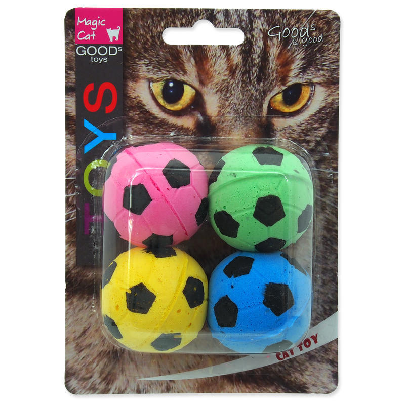 Hračka MAGIC CAT míček pěnový fotbalový 4 ks - 3,75 cm