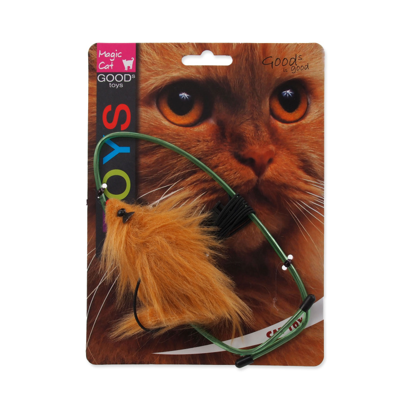 Hračka MAGIC CAT myška závěsná na dveře plyšová mix 1 ks