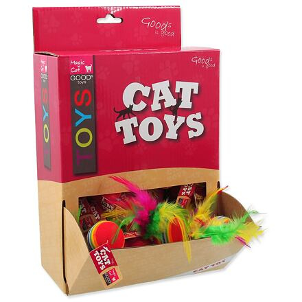 Hračky MAGIC CAT míček s pírky 3,8 cm 60 ks