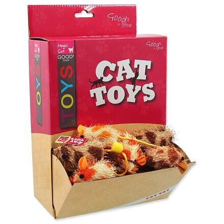 Hračky MAGIC CAT myška plyš / bavlna s catnipem 6 cm 60 ks