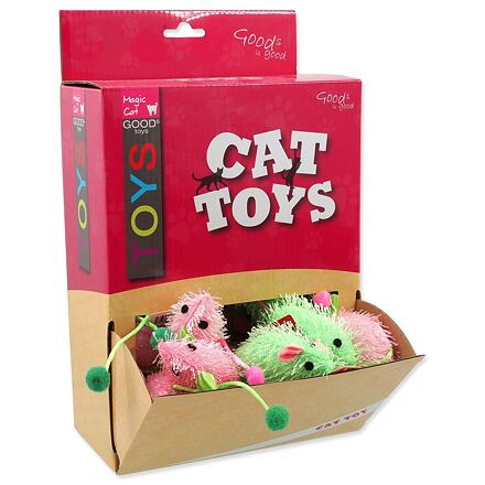 Hračky MAGIC CAT myška plyšová s catnipem 7 cm 50 ks