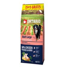 ONTARIO Adult Large Chicken & Potatoes & Herbs  15kg + 5 kg zdarma