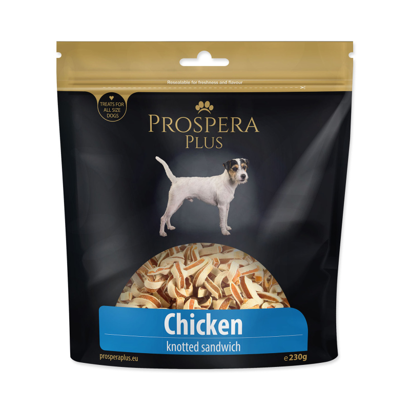 Pochoutka PROSPERA Plus uzlíky kuřecí sandwich 230g