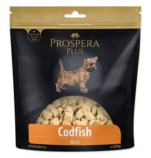 Pochoutka PROSPERA Plus tresčí kostky 230g