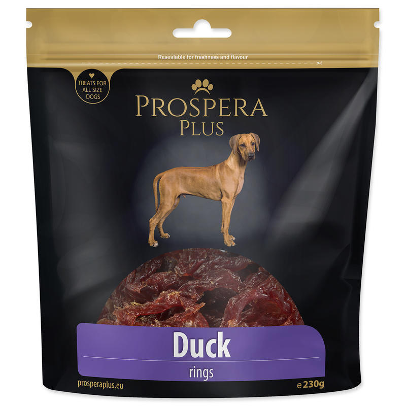 Pochoutka PROSPERA Plus kachní kroužky 230g