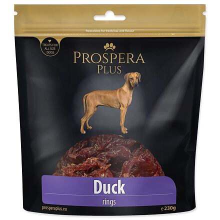 Pochoutka PROSPERA Plus kachní kroužky 230g