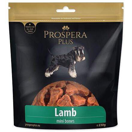 Pochoutka PROSPERA Plus mini kosti z jehněčího masa 230g
