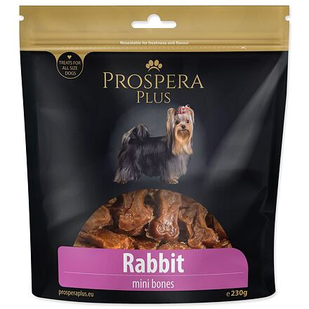 Pochoutka PROSPERA Plus mini kosti z králíčího masa 230g