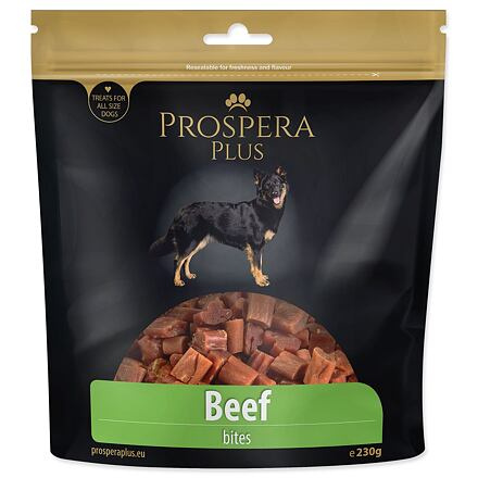 Pochoutka PROSPERA Plus kousky z hovězího masa 230g