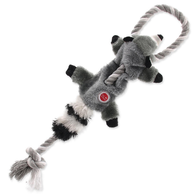 Hračka DOG FANTASY Skinneeez s provazem mýval 35 cm 1 ks