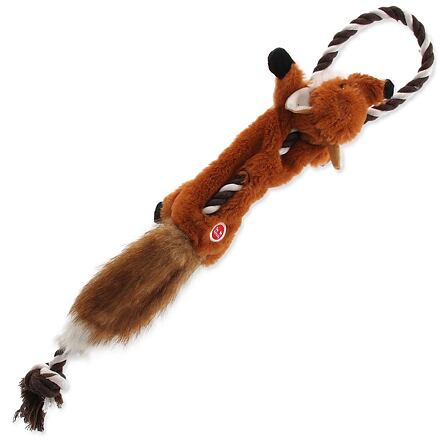 Hračka DOG FANTASY Skinneeez s provazem liška 57,5 cm 1 ks