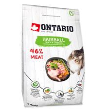 ONTARIO Cat Hairball 2 kg + 4ks kapsiček ZDARMA