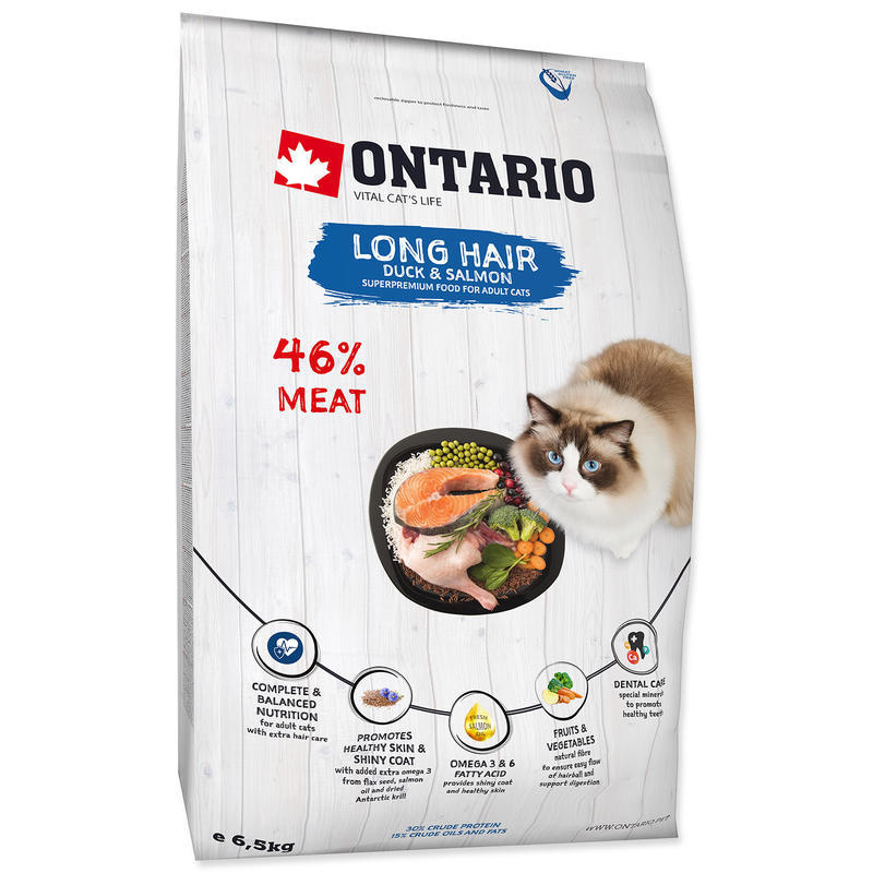 ONTARIO Cat Longhair 6,5 kg + 6ks kapsiček ZDARMA