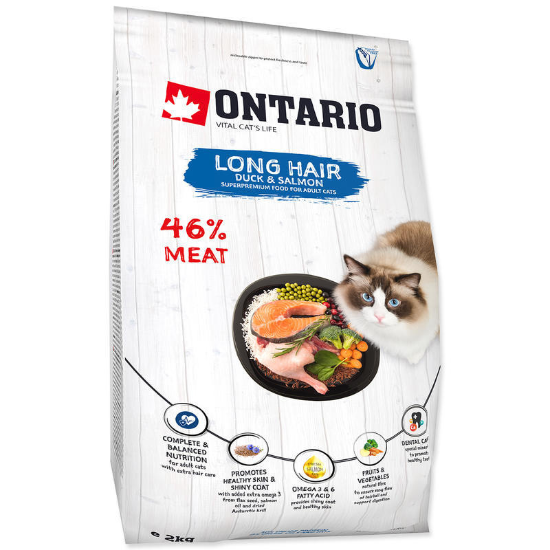 ONTARIO Cat Longhair 2 kg + 4ks kapsiček ZDARMA