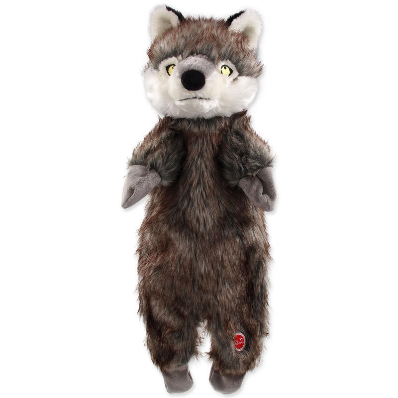 Hračka DOG FANTASY Skinneeez vlk plyšový 50 cm 