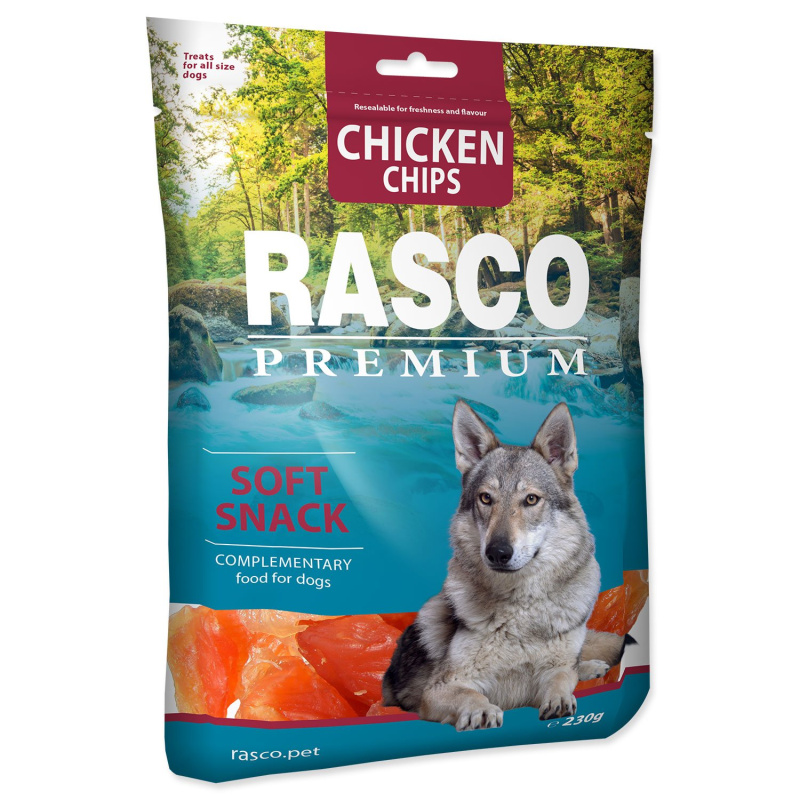 Pochoutka RASCO Premium plátky s kuřecím masem 230 g