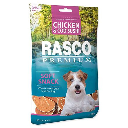 Pochoutka RASCO Premium sushi z tresky a kuřete 80 g